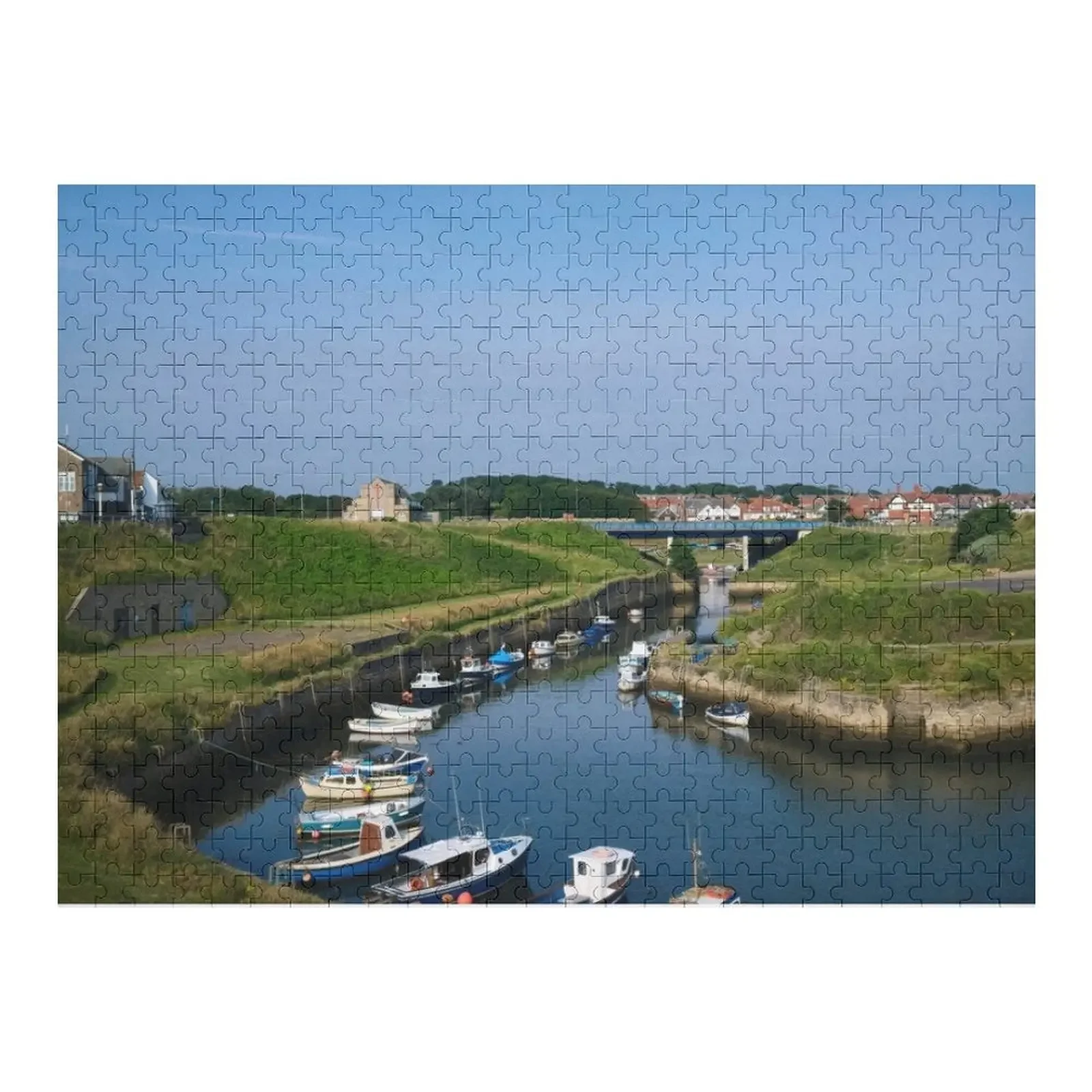 

Seaton Sluice harbour under a blue sky (2) Jigsaw Puzzle Baby Wooden Toys For Children Wood Animals Puzzle