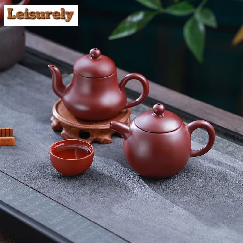 130ML Small Capacity Chaozhou Purple Clay Teapot Senior Craftsman Handmade Raw Or Kettle Tea Brewing Pot Zisha Tea (just Teapot)