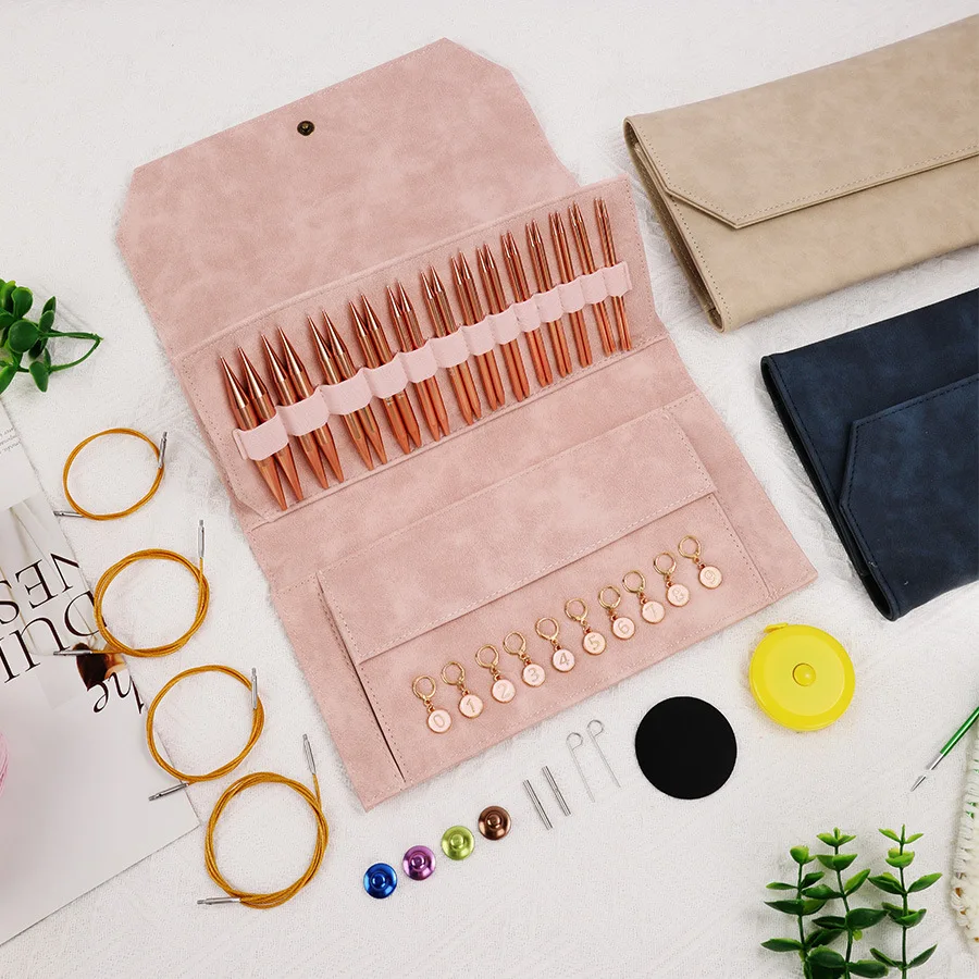 Aluminum Interchangeable Sewing Crochet Needle Circular Knitting Interchangeable Crochet Hook Weaving Yarn Knitting Craft Tool