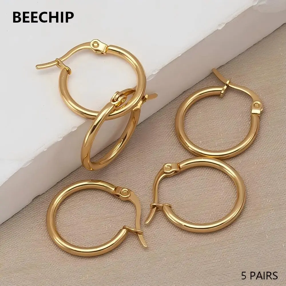 10pcs 20mm 스테인레스 스틸 귀걸이 Jewlery 만들기 DIY 구성 요소 액세서리에 대한 오픈 귀 반지