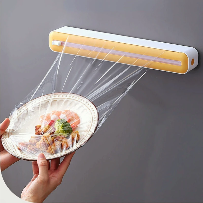 ClingWrapCutterClingFilmStorageFoilDispenserFoodPlasticWrap