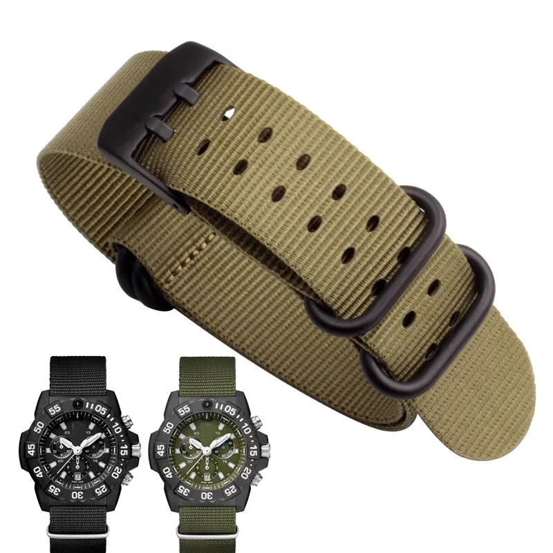 Cinturino Per Orologio In Nylon Di Alta Qualità Per Luminox 3051 3080 3150 8800 Cinturino Sportivo Da Uomo Cinturino Lungo Cinturini Da Polso 22Mm 23M