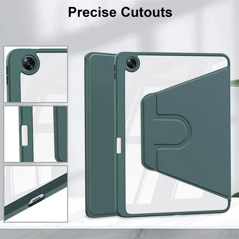 Enhanced Product Title: Premium 360 Rotating Acrylic Tablet Case with Pen Holder