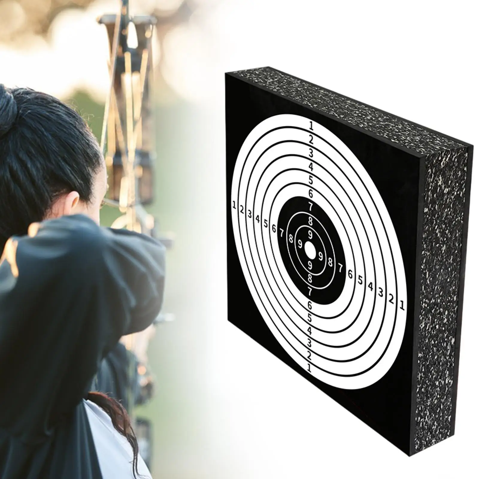 EVA Arrow Target Square Archery Target High Density Beginner Lightweight Adults Practice for Range Outdoor Outside Training