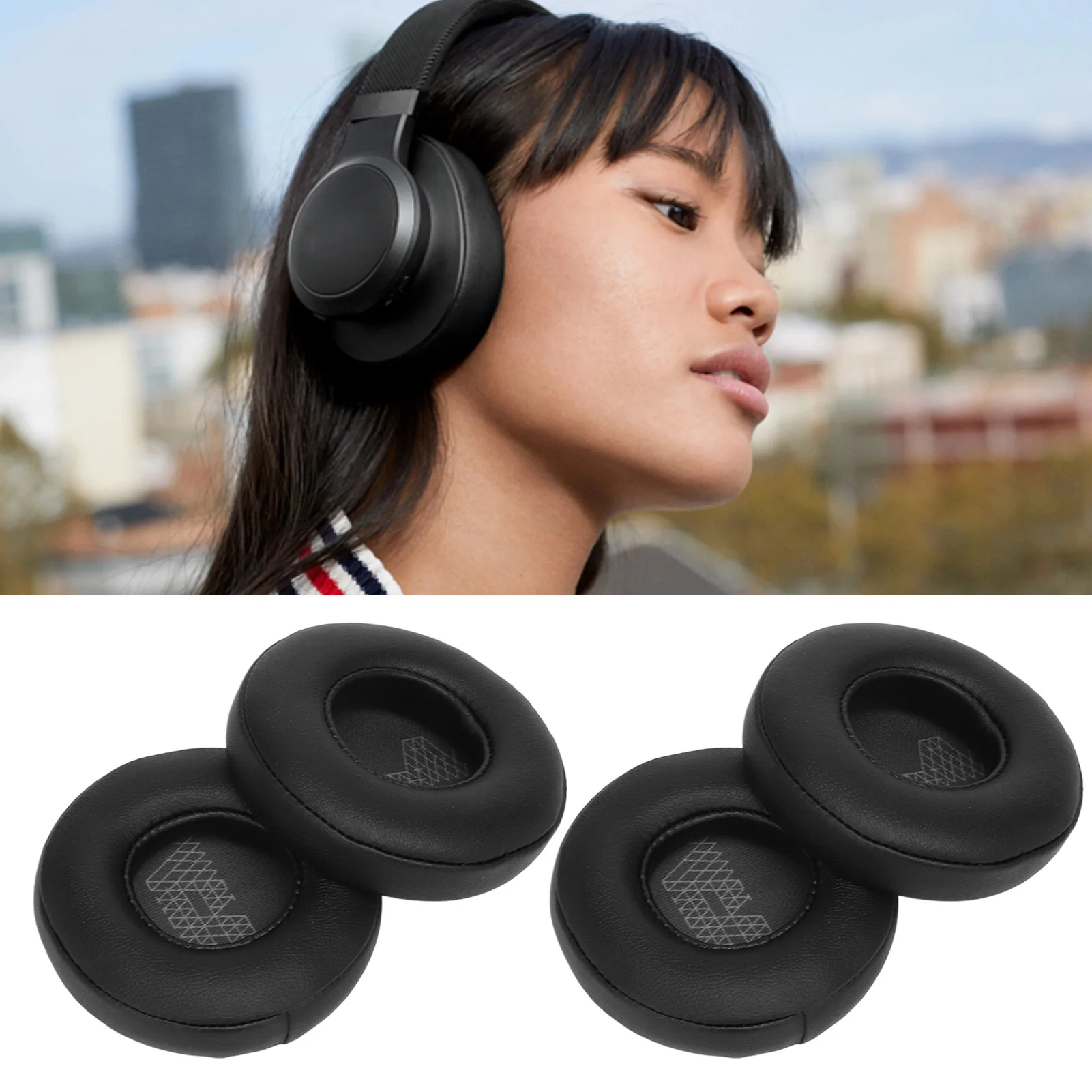 2 Pairs Ear Pads Professional Protein Leather Comfortable Replacement Ear Cushion for 400BT 460NC Replacement Ear Pads Ear Pads