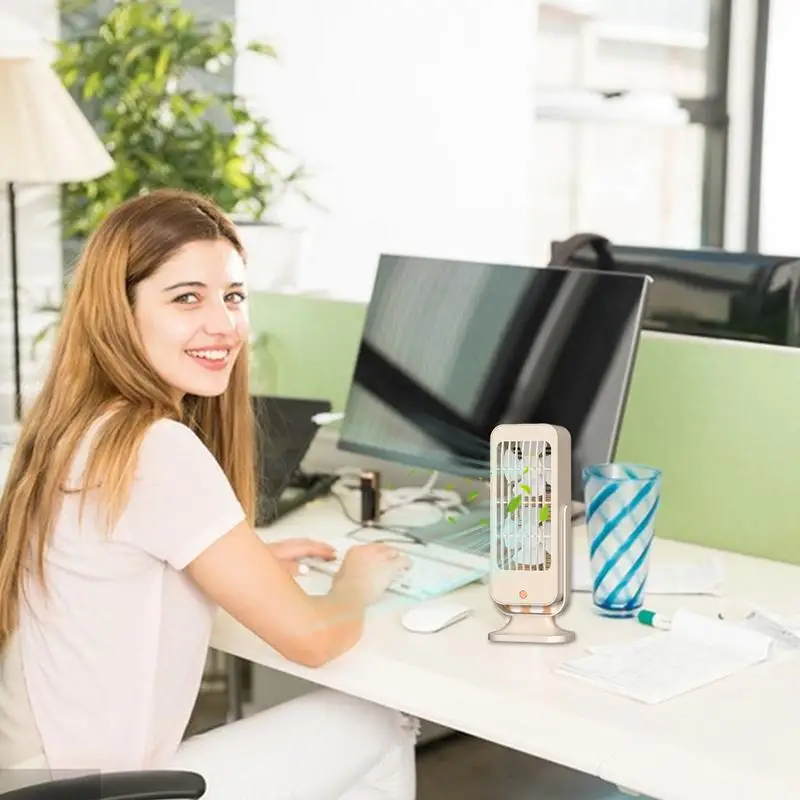 

Портативный башенный вентилятор, настольный башенный охлаждающий вентилятор 1200 мАч, Регулируемый угол наклона батареи, эффективный воздушный охладитель, башенные вентиляторы с 3 скоростями для