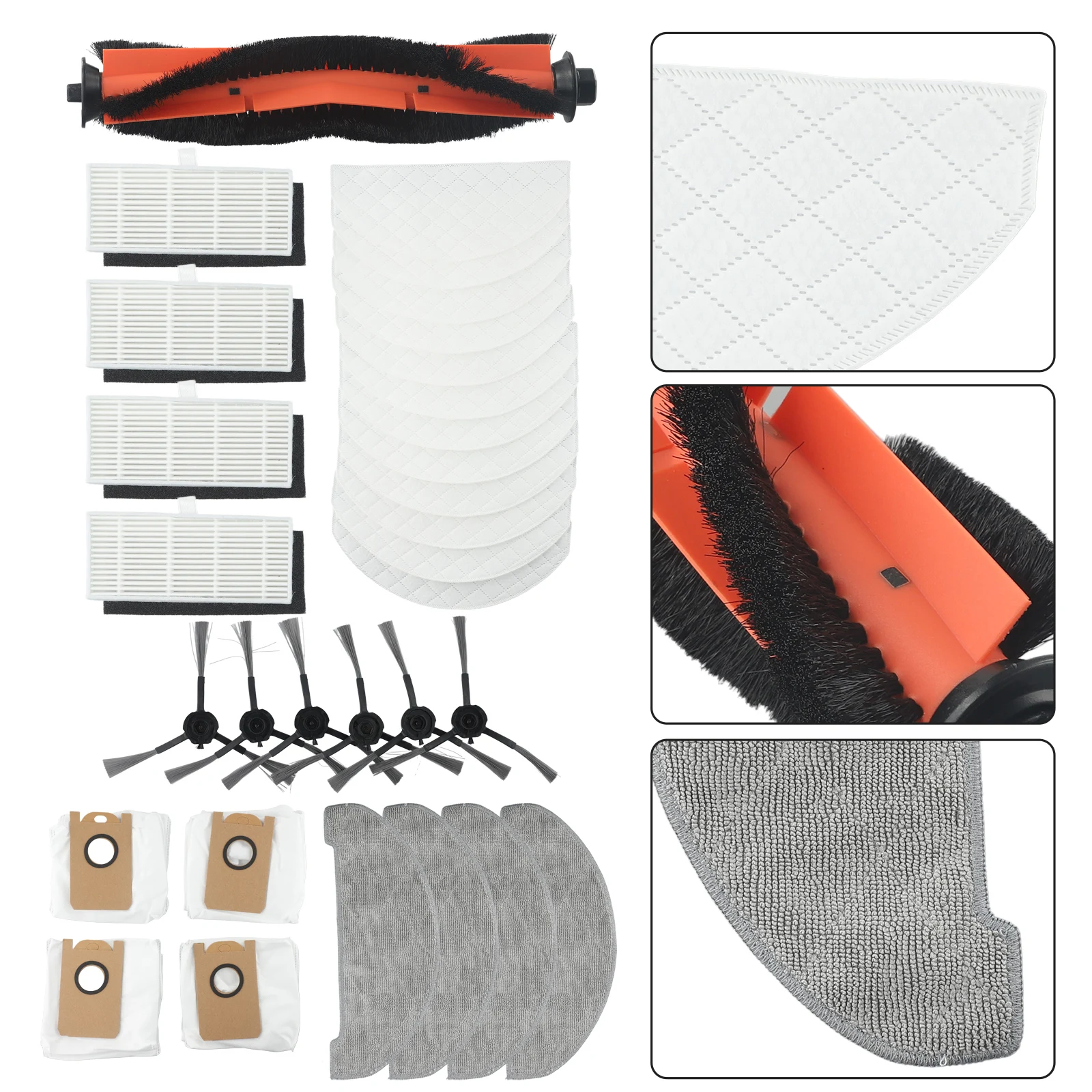 

For Imou L11 Accessory Spare Parts Robot Vacuum Cleaner Replacement Dust Bags Hepa Filters Mop Rags Consumable