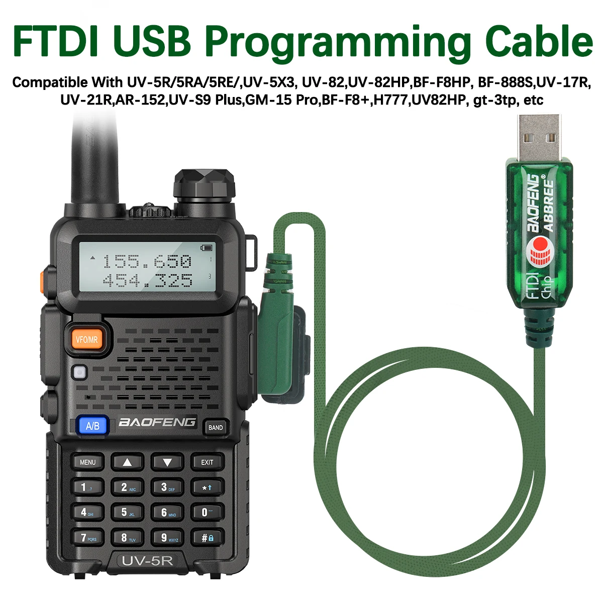 CH340 USB-Programmierkabel für Baofeng UV 82 888S UV 13 21 Pro Quansheng UV-K5 5R Plus Walkie Talkie Radio – Detail 8