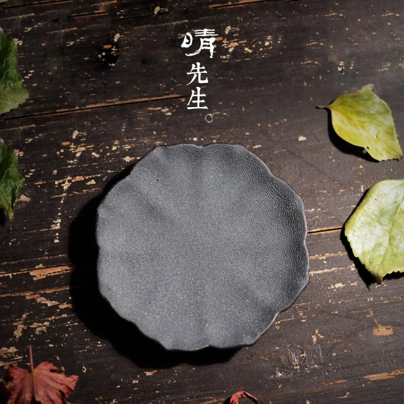 

★Mr. Qing Jingdezhen Teacup Mat Ceramic Ugyen Lotus Heat Proof Mat Coffee Cup Tea Cup Coaster Placemat Pot Mat Bowl Mat