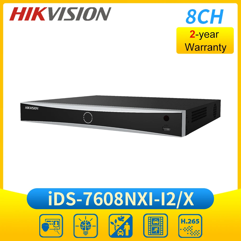 Hik 8Ch 4K Deepinmind Nvr Recorder Riconoscimento Facciale Deep Learning Pos H.265 + 2 Sata Ids-7608Nxi-I2/X Sostituisci Ids-7608Nxi-M2/X
