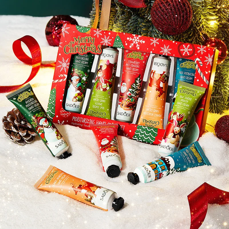 Moisturizing and Anti Cracking Hand Cream 5 Piece Set for Christmas Gift Box