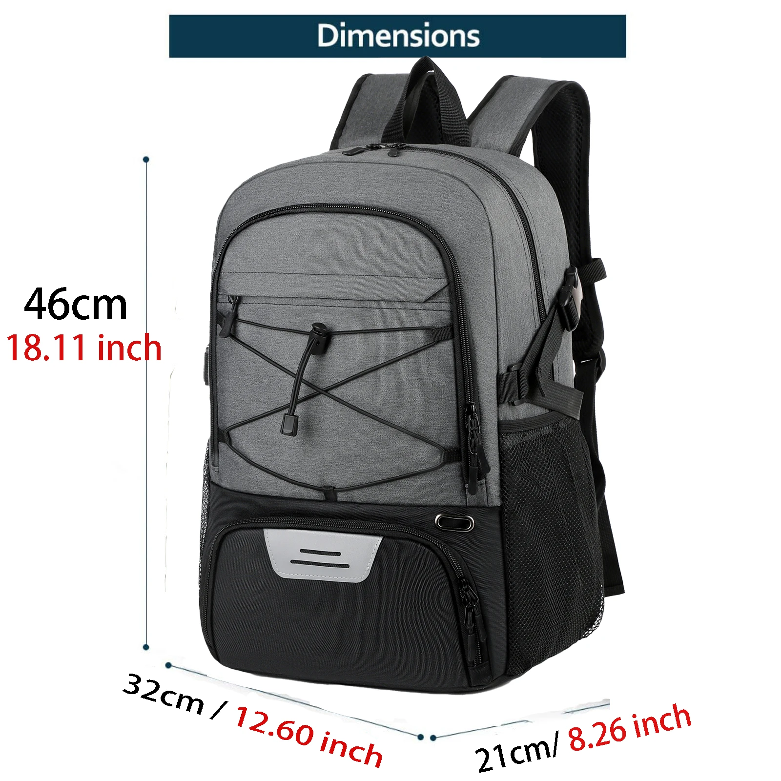 Waterproof Sports Backpack with Shoe Compartment for Men and Women