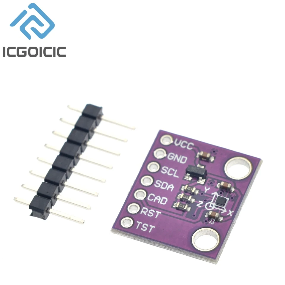 Module boussole de précision AK09911C utilisé dans un drone pour la navigation I2C