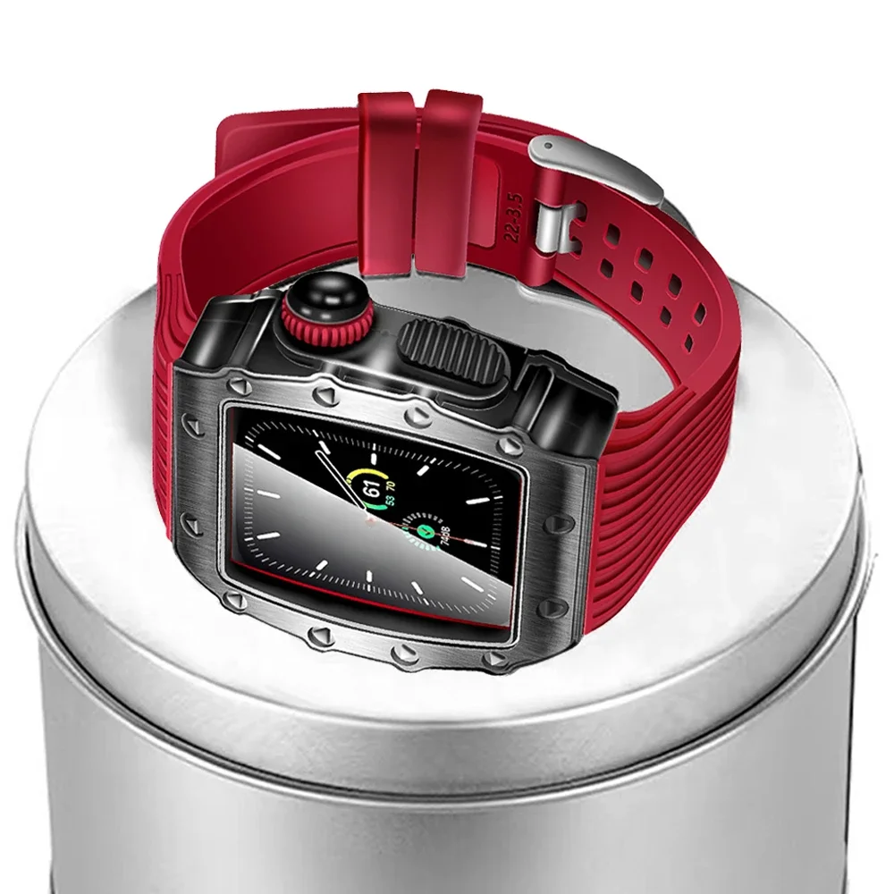 Luxury Modification Case Band for Apple Watch Series 9 8 7 6 5 4 44mm ...