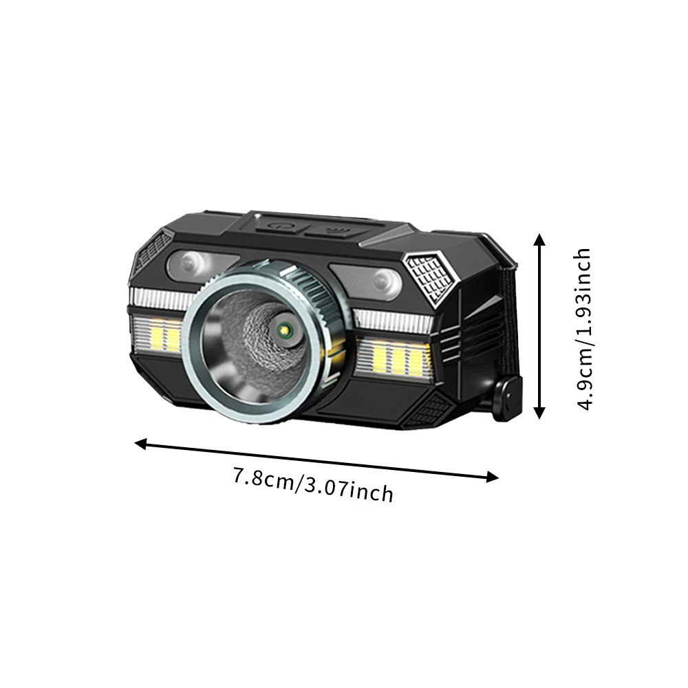 WARSUN Powerful Headlamp Red Headlight Zoom Head Lamp Flashlight 18650 Battery Type-C Rechargeable Fishing Lantern Head Torch images - 6