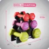 7036-b00ef7.jpg Dumbbell Free Hand Weight Set with Rack Ideal for Home Exercises 2-pound, 3-pound, and 5-pound