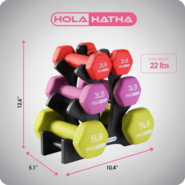7036-b00ef7.jpg Dumbbell Free Hand Weight Set with Rack Ideal for Home Exercises 2-pound, 3-pound, and 5-pound