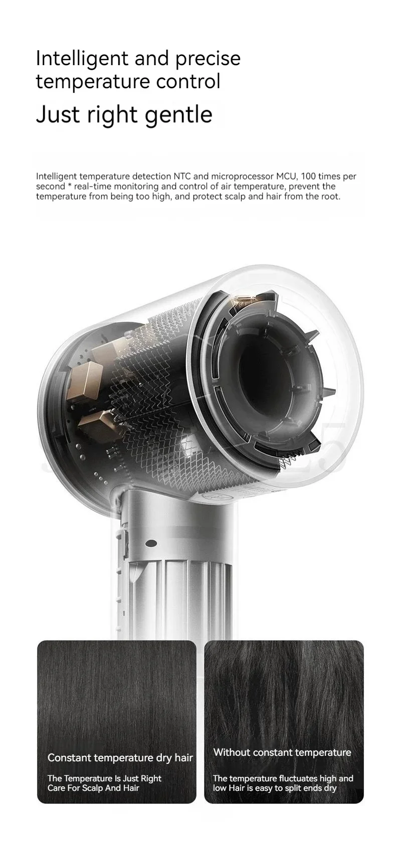 Hair Dryer XIAOMI MIJIA Hair Dryer H501 High Speed Anion Wind Speed 62m/s 1600W 110000 Rpm Professional Hair Care Quick Dry Negative Ion