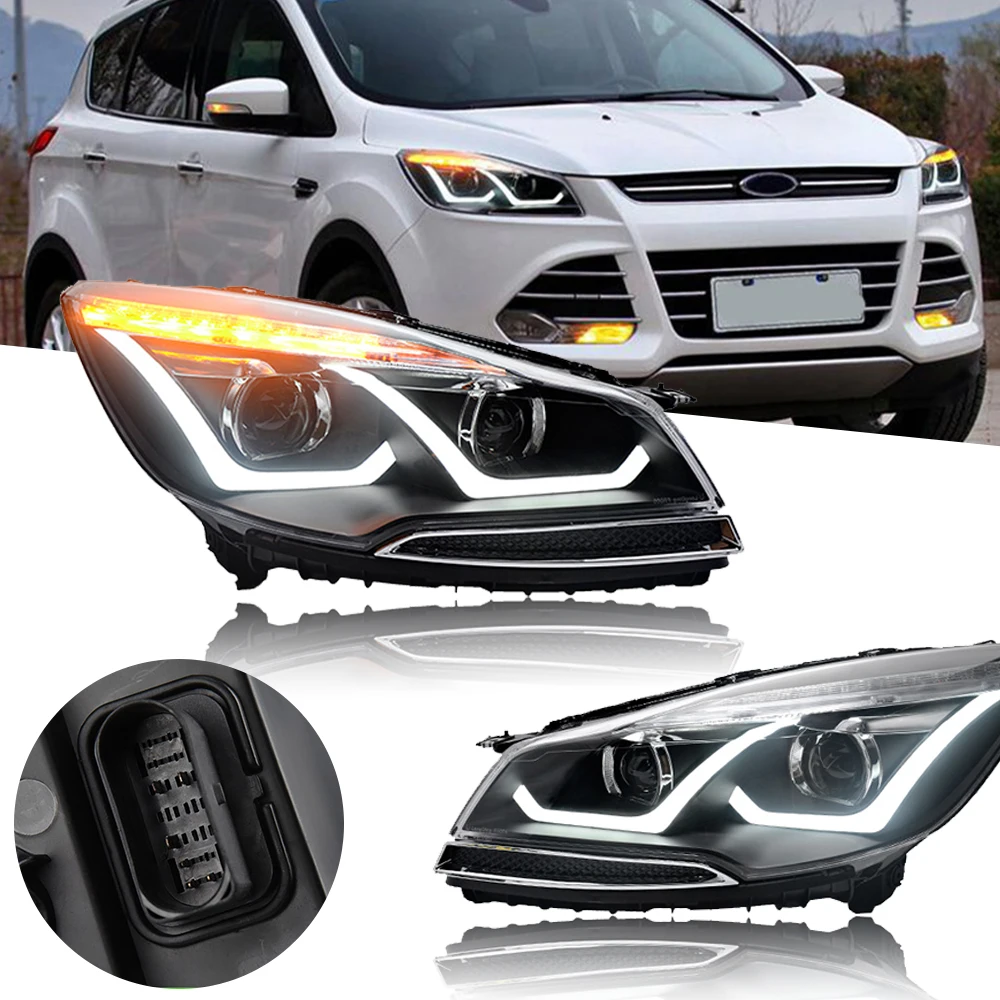 エスケープヘッドランプ,フォードクーガ用LEDヘッドライト,車の信号