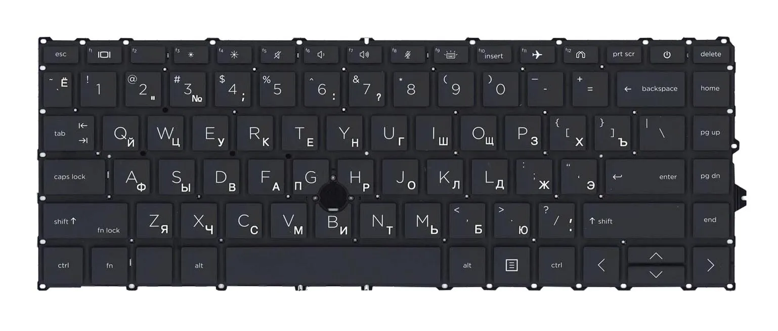 Клавиатура для ноутбука HP Elitebook 745 G7 G8 черная с подсветкой без указателя |