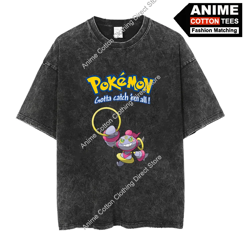 

Pokémon Hoopa T Shirt Cartoon Anime Pokemon Elf Print T-shirt Y2k Harajuku Street Casual Unisex Oversized Loose Tees Cotton