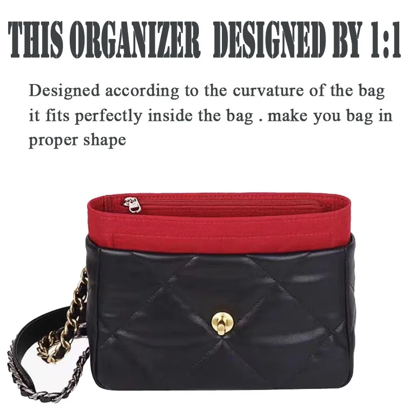 19 bag Insert organizer Handbag Women Makeup Organiser Felt Insert