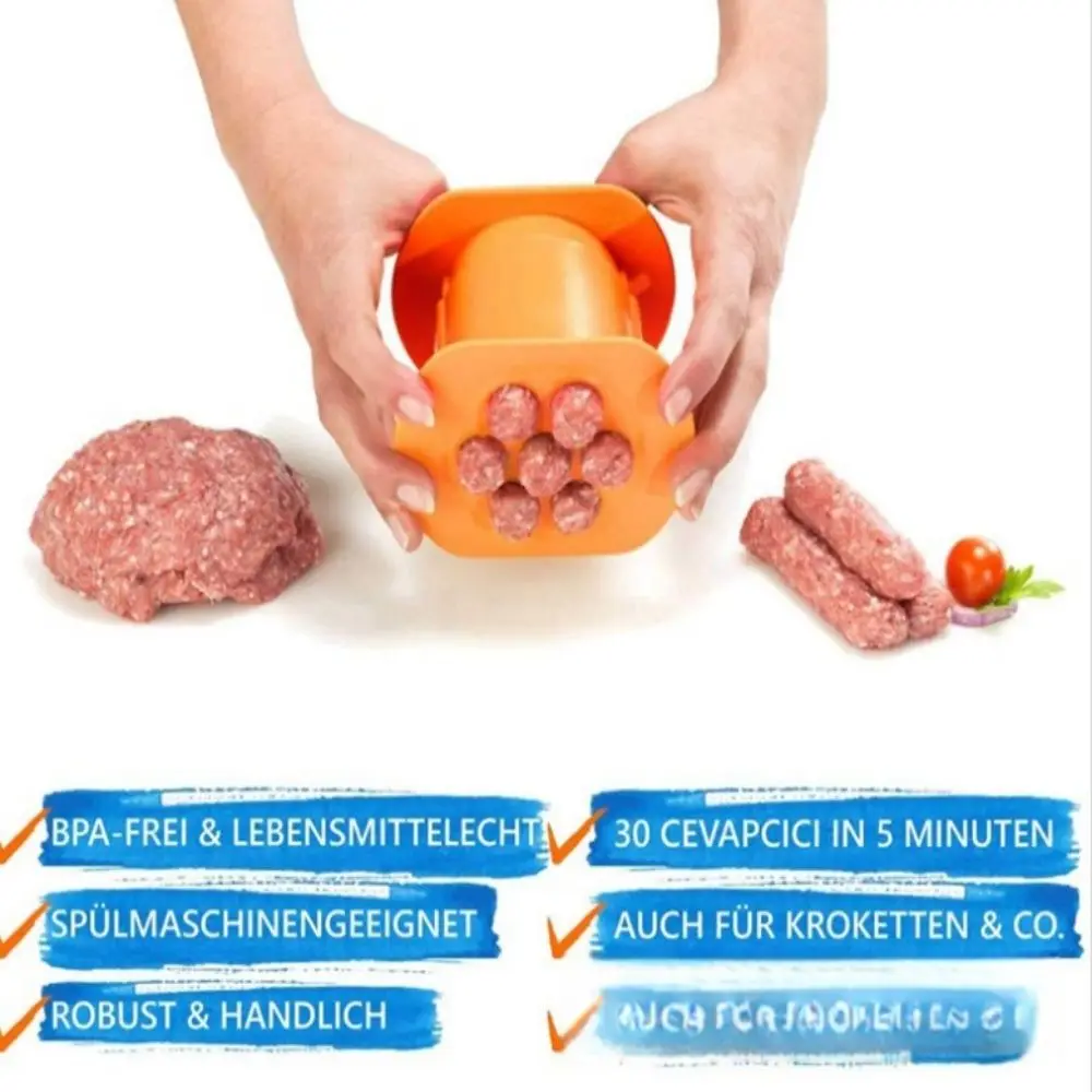 Sausage Meat Stick Hot Dog Squeezer Maker Kitchen Gadgets Fried Meat Stick Meatballs Modeling Presser meat ball maker sausage mold sausage stuffer