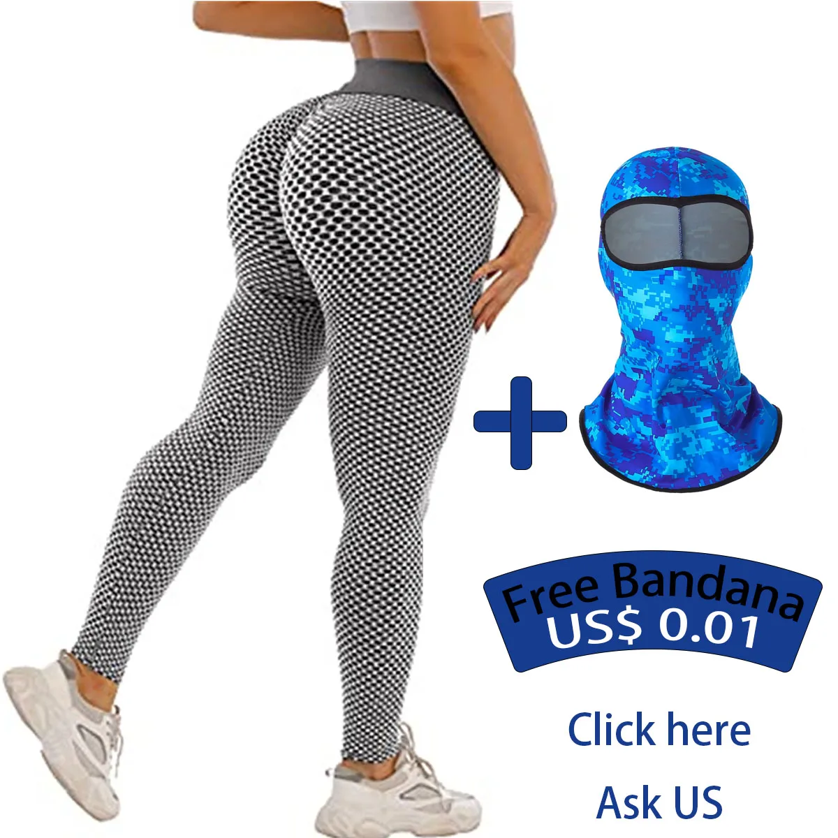 Generic Plus Size Booty Scrunch Leggings Tik Tok Tiktok High Waist Gym