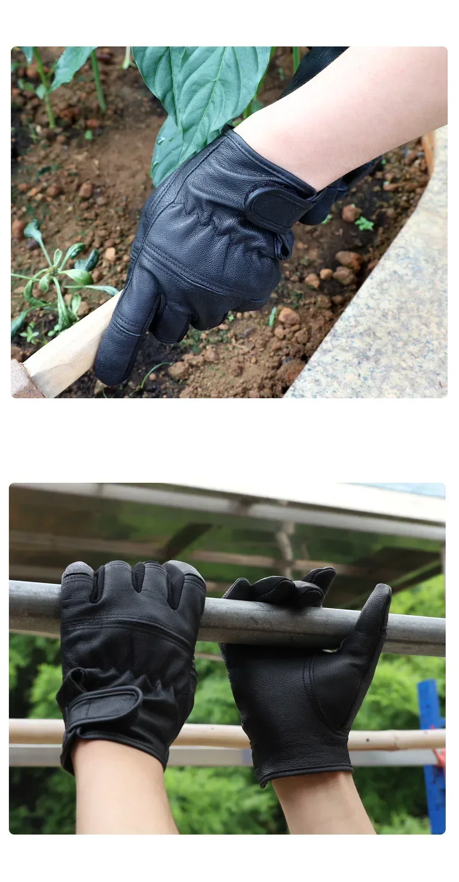 Sheepskin Driving Gloves Leather Men's Motorcycle Glove Warm Touch Screen Leather Protection Wear Resistance Cycling Protection Cycling Gloves Warm Gloves Leather Gloves