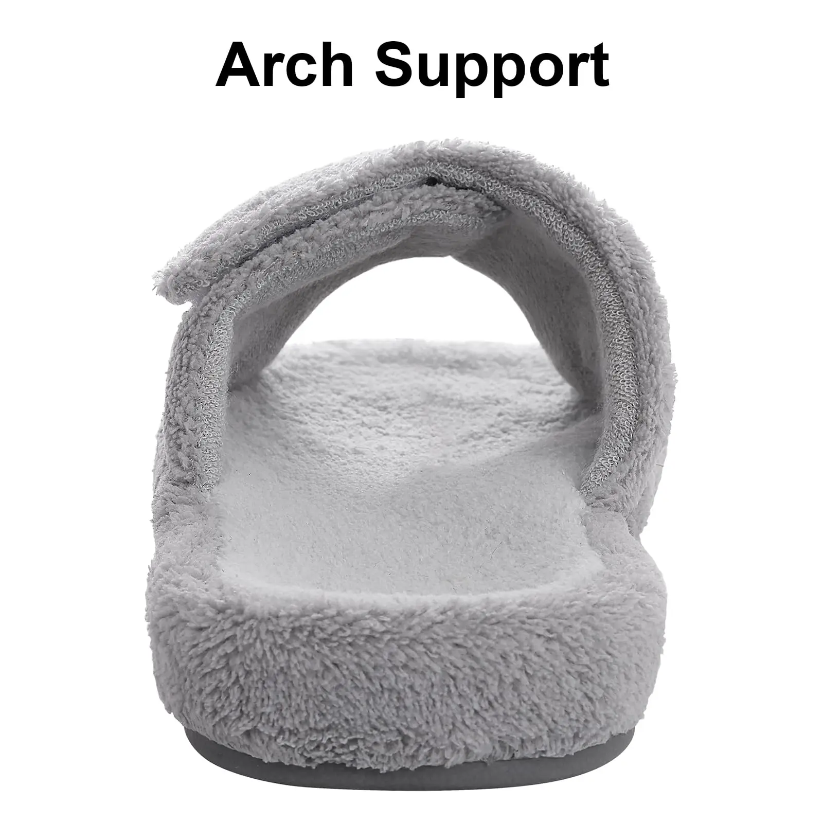 Crestar Home Slippers Arch Support For Women Adjustable Terry Cloth Fuzzy Indoor Slippers New Fashion Open Toe Soft Home Slides 5