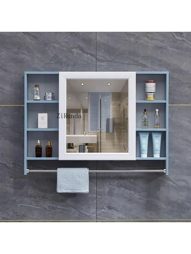 Smart Bathroom Mirror Cabinet Simple Large Capacity Toilet Narrow Mirror Cabinet Shelv Home Furniture Arredo Bagno FYBC