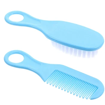 Set da 1-6 pezzi di pettini e spazzole per massaggio neonatale, favorisce la circolazione sanguigna, lo sviluppo cerebrale e il legame genitore-figlio, sicuro e non irritante.