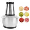 Food Chopper Electric Meat Grinder with 2L Stainless Steel Bowl 200W Copper Motor for Kitchen Meat Vegetables Onion Garlic Salad 2