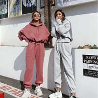 Ensemble pantalon et haut pour femme, optique sportive, survêtement d'hiver, rose, sourire, pantalon de survêtement et PVD trempé, ensemble 2 pièces 6