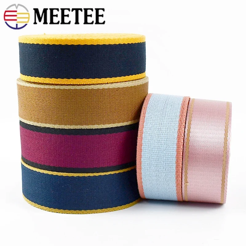 2Meters Cotton Webbing Strap 38mm Polyester Backpack Tapes Shoulder Bag  Band Decorative Ribbon Belt Clothes Sewing Accessories