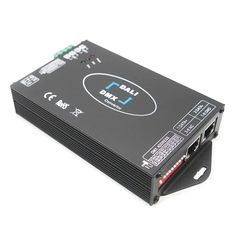 DALI DMX512 Signal converter DALI to DMX512/DMX to DALI signal Dimming signal conversion Controller LED 12V 24V DC for Lights 1meter dmx to usb converter interface adapter cable stage lighting effect pc dmx controller dimmer usb dmx512 signal conversion