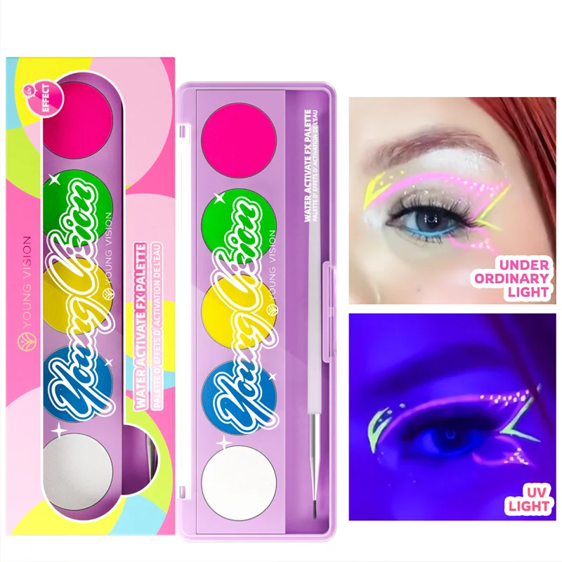 Body Face Painting Kit for Kids Adults,10 Color Face Makeup Palette with Brush,Halloween Carnival Artist Cosplay Art Party 3