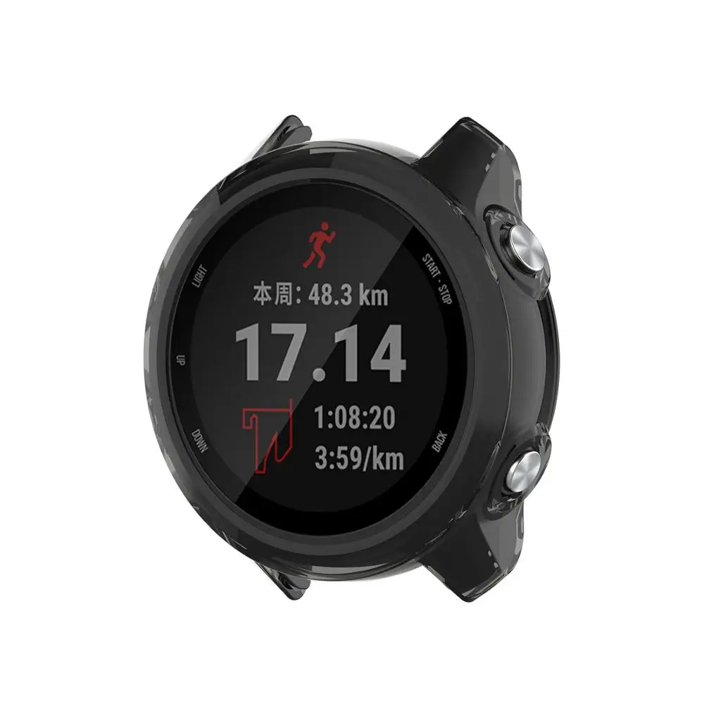 Protective Soft TPU Edge Frame Shell Bumper Case Cover for Garmin Forerunner 245 Series