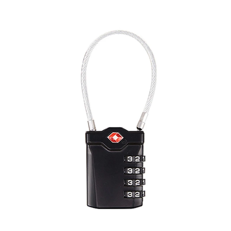 

Tsa Padlock Black High Quality Resettable Portable 3-digit Combination For Suitcase Luggage Bag Suit Security Lock 4mm