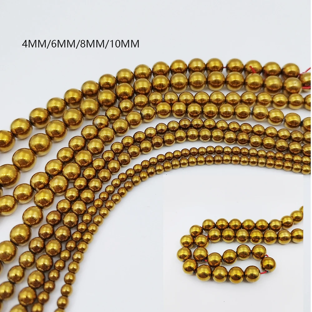 

Бусины с гальваническим камнем, 4/6/8/10 мм