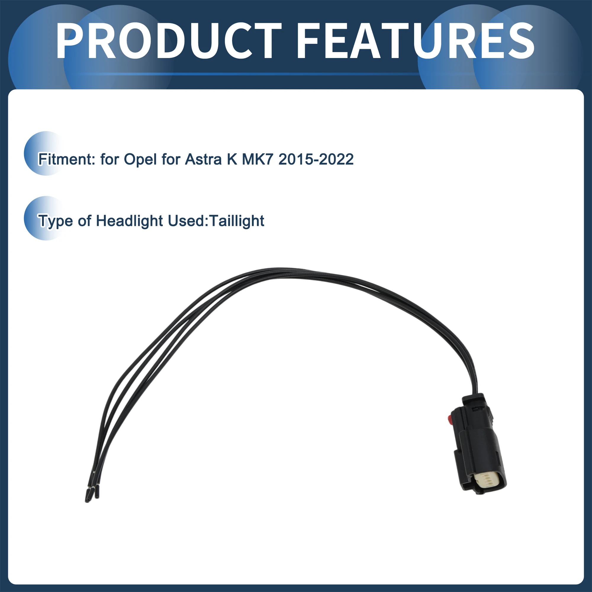 Opel for Astra K MK7 15-22 테일라이트 램프 와이어 하네스 30cm 2개용 UXCELL 헤드라이트 배선 하네스 어셈블리