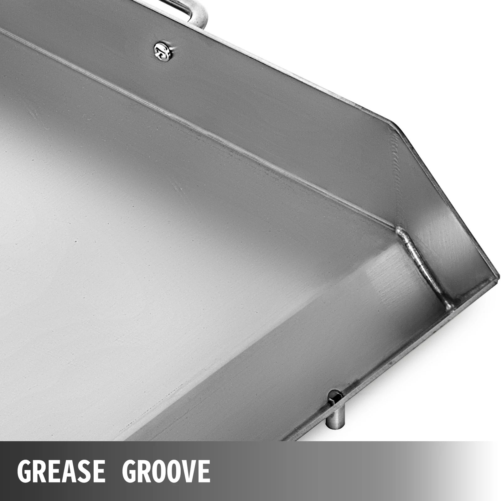 VEVOR Stainless Steel Griddle Flat Top Grill Frying Pan Handles Outdoor Camping BBQ Grilling Cooking Pancakes Bacon Egg