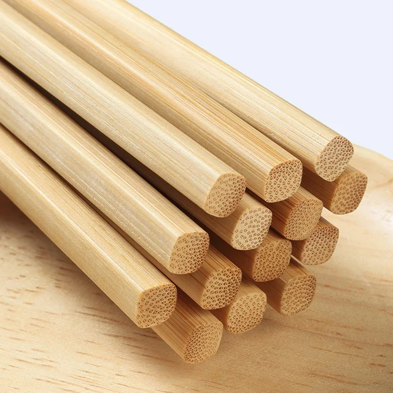 Eco-Friendly Bamboo Chopsticks Set, Unpainted & Wax-Free, Mold-Resistant, Anti-Slip Design (5/10 Pairs)