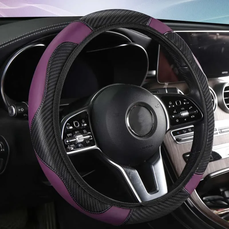 1PC Non-Slip Ring-Free Steering Wheel Cover All-Weather Auto Wheel Cap for SUV Sedan Truck
