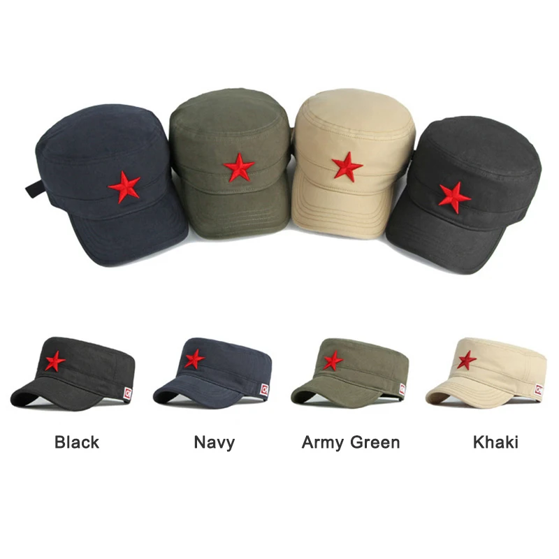 Spring Flat Baseball Hat for Men 3D Pentagram Embroidery Dad Cap Red Star Baseball Flat Hat Male Dailywear Visor Outdoor Sun Cap baseball cap flat cap cap hat flat vintage cap