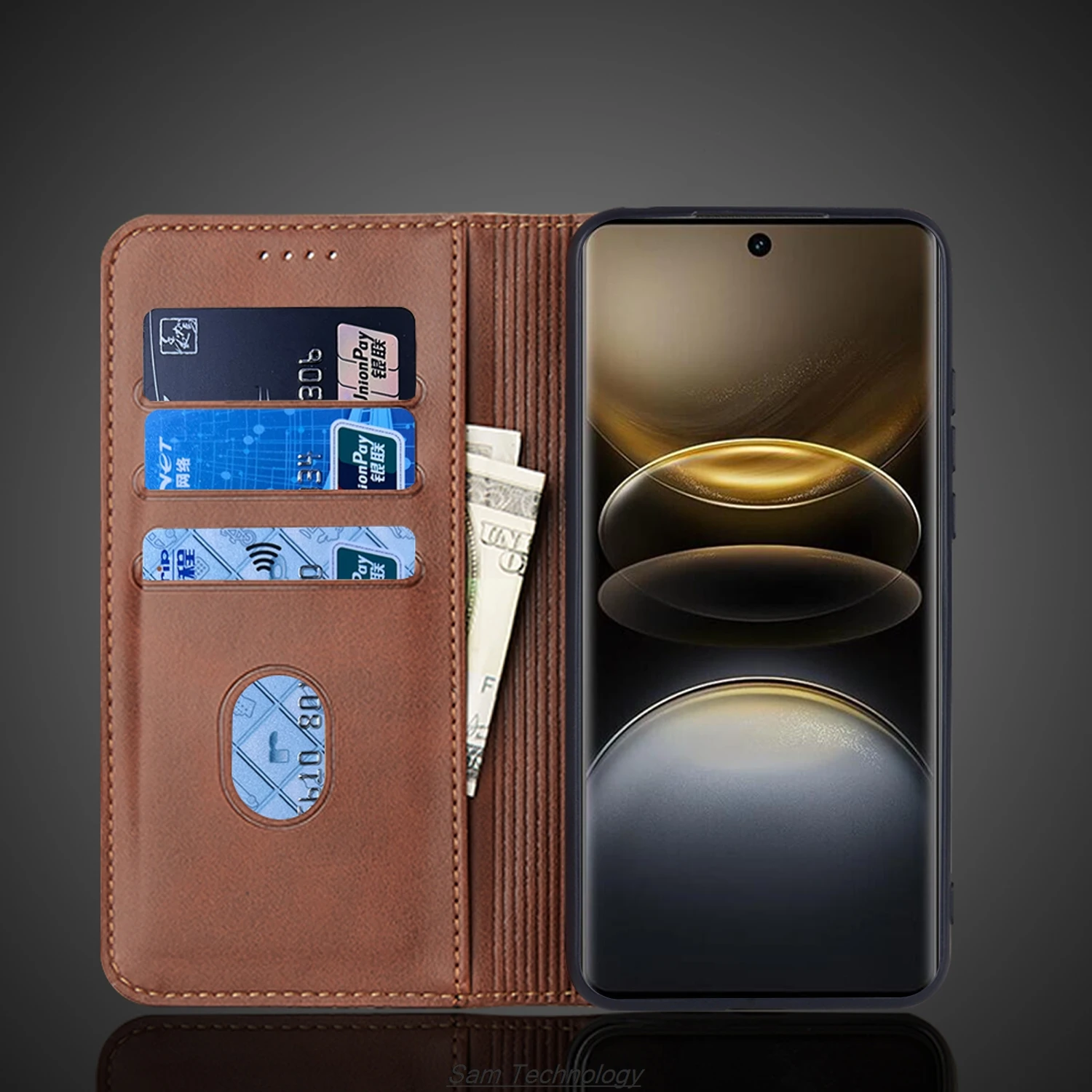 마그네틱 어트랙션 가죽 케이스, Vivo X100s Pro / Vivo X100 Pro 홀스터 플립 커버 케이스, 지갑 휴대폰 가방