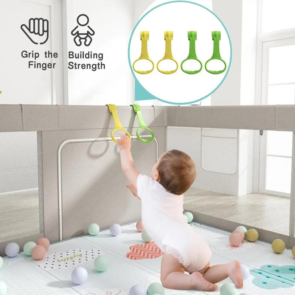 Plastic Pull Ring for Playpen Baby Crib Hooks Stand Rings Baby Walking Assist Tools Creative Bed Accessories