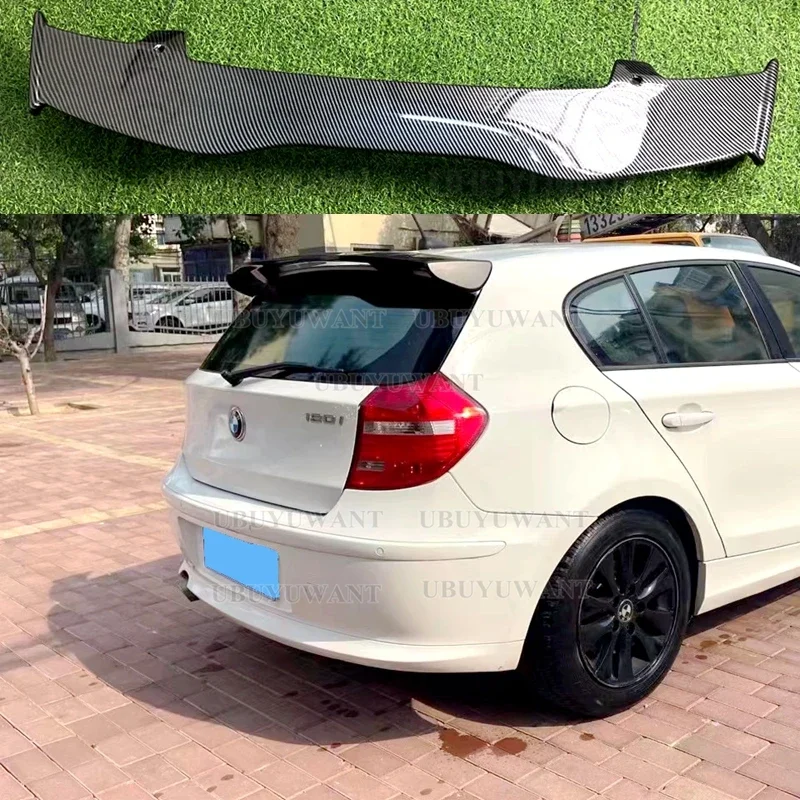 Roof Spoiler for BMW 1 Series E81 E82 E87 E88 2004-2011 REAR WING SPOILER Abs Carbon Look Lip Spoiler Hatchback Universal 1