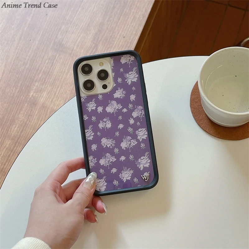 Wildflower 3D Metal Logo Floral Phone Case - Rose Inflorescence Cover