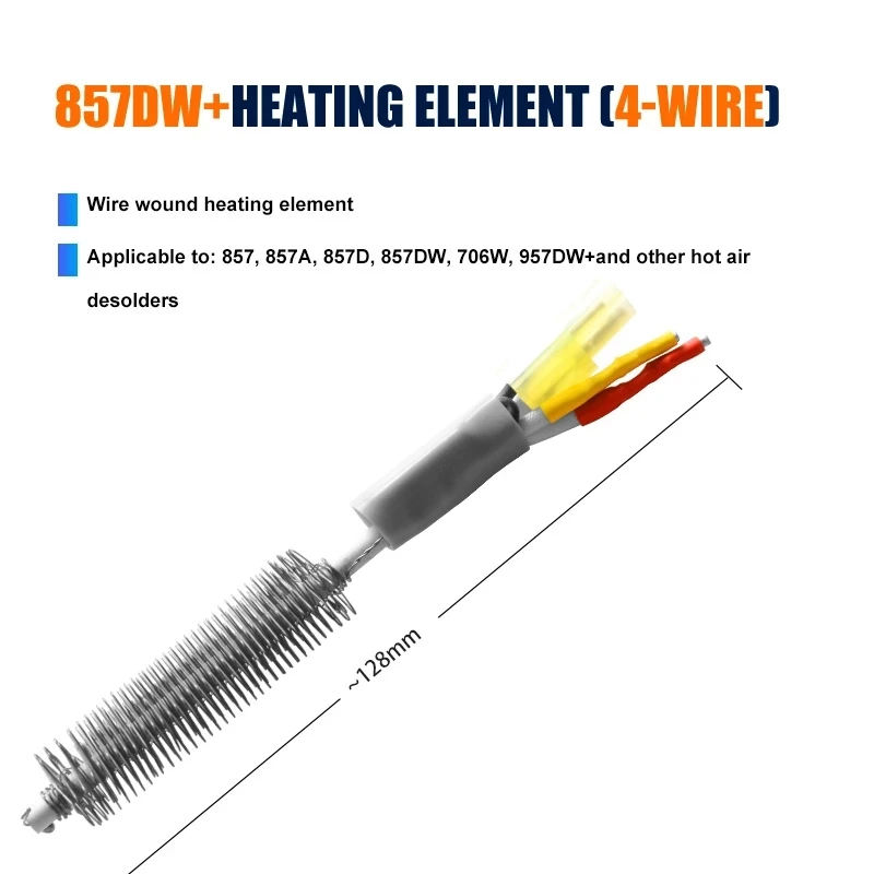 Hot Air Gun Soldering Tool Soldering Station Soldering Iron Desoldering Station Soldering Wire Holder Heating Element For 850 Heat Guns 990 852 8502d 878d 858 898 857DW+